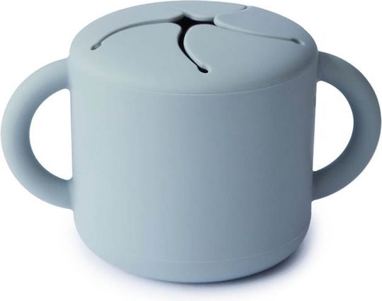 Mushie Baby Cup made of Silicone Light Blue 400ml for 6m+m+