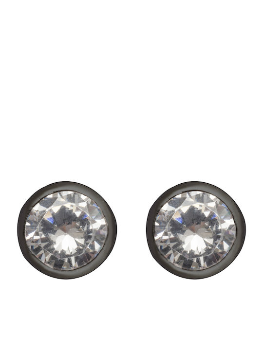 Tribute Men's Earrings made of Silver with Stones