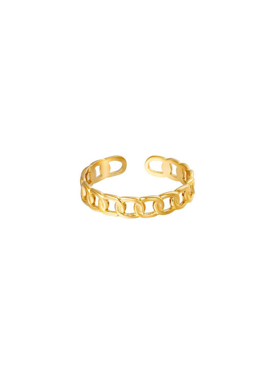 Women's Gold Plated Steel Ring