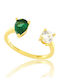 Fa Cad'oro Femeie Inel cu Zirconiu din Aur 14K