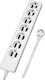 Maestro Power Strip 7 Sockets with Cable 1.5m