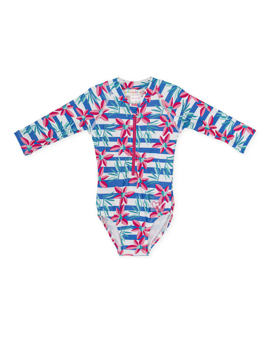 Agatha Ruiz De La Prada Kids Swimwear Full Body Sunscreen (UV) with Long Sleeve Multicolour