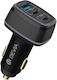 Devia Extreme Auto-Ladegerät 115W Schnellladung mit Anschlüssen: 1xUSB 2xType-C Schwarz Farbe