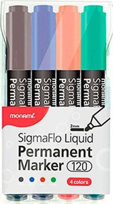 Monami Permanent Markers 4pcs