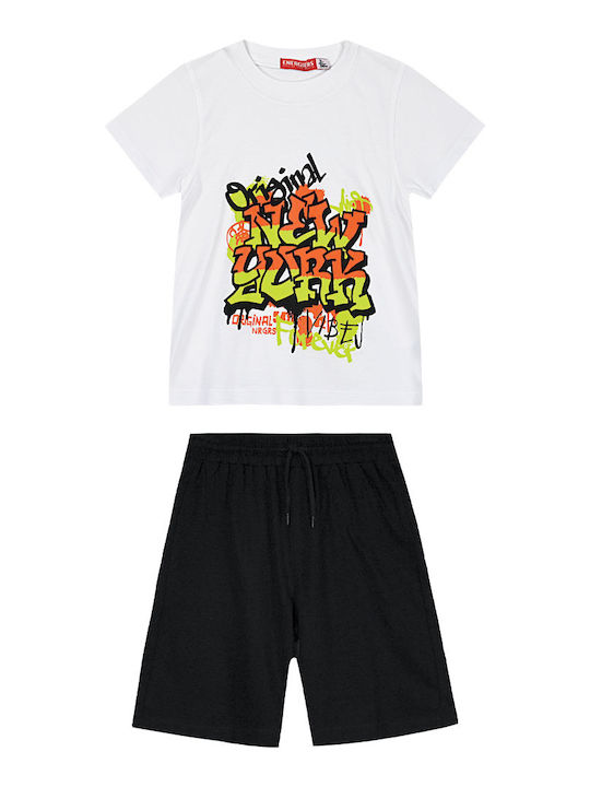 Energiers Kinder Set mit Shorts Sommer 2Stück White