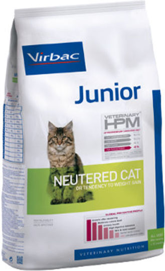Virbac Neutered Hrană Uscată pentru Pisici Sterilizate Tinere cu Pui / Păsări de curte / Carne de porc / Cartofi / Orez 0.4kg