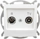 Ospel Radio Antenna Socket Terminal in Beige color 845674