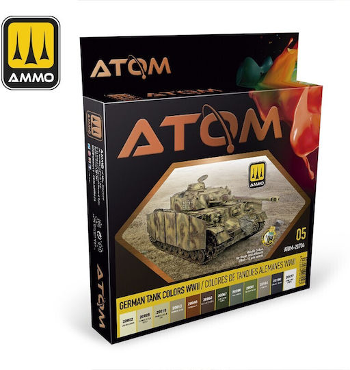 Ammo Atom Σετ Χρώματα Μοντελισμού 20ml 12τμχ