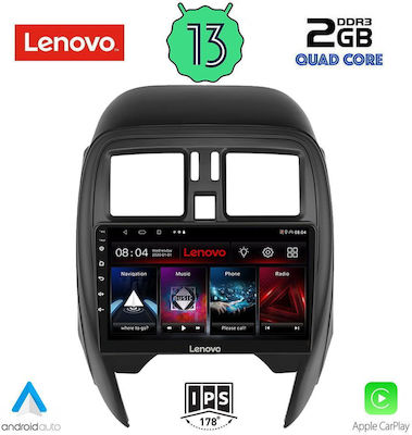 Lenovo Ηχοσύστημα Αυτοκινήτου για Nissan Micra 2014-2017 (Bluetooth/USB/WiFi/GPS/Apple-Carplay/Android-Auto) με Οθόνη Αφής 9"