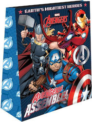 Foil Χάρτινη Τσάντα για Δώρο με Θέμα "Avengers" 26x32x12εκ.