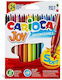 Carioca Joy Μαρκαδόροι Ζωγραφικής 2.8mm Πλενόμενοι Σετ 24 χρώματα (6 Συσκευασίες)