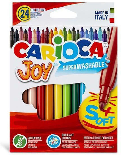 Carioca Joy Μαρκαδόροι Ζωγραφικής 2.8mm Πλενόμενοι Σετ 24 χρώματα (6 Συσκευασίες)