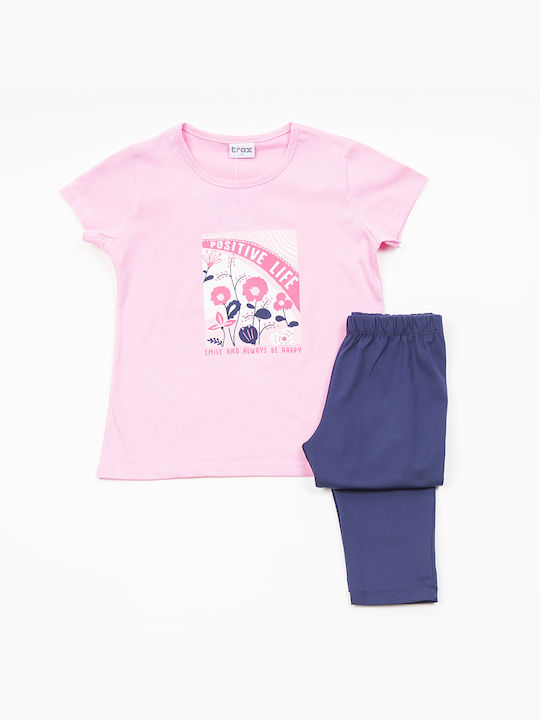 Trax Kids Set with Leggings Summer 2pcs Pink