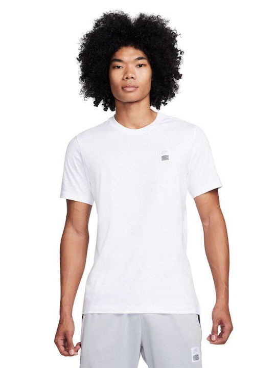Nike Ανδρικό Αθλητικό T-shirt Κοντομάνικο Λευκό