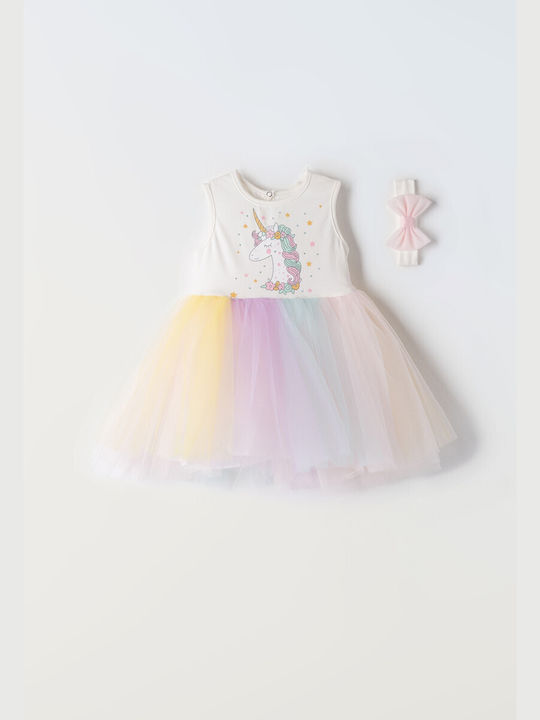 Εβίτα Παιδικό Φόρεμα Πολυχρωμο