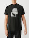 Karl Lagerfeld Herren Kurzarmshirt Schwarz