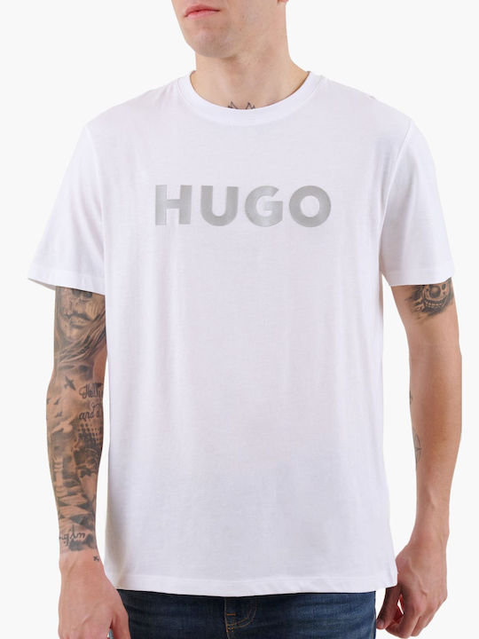 Hugo Boss Bluza Bărbătească cu Mânecă Scurtă Albă