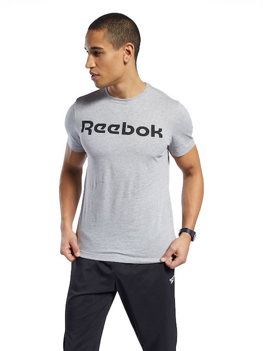 Reebok Мъжко Тениска с Къс Ръкав Средно сиво Heather