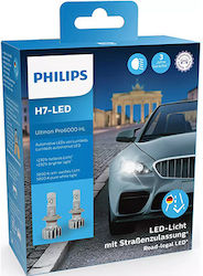Philips Λάμπες Αυτοκινήτου Ultinon Pro6000 +230% H7 Canbus LED 5800K Ψυχρό Λευκό 12V 15W 2τμχ 11972U6000X2
