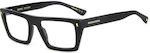 Dsquared2 Plastic Eyeglass Frame Black D2 0130 807