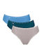 24/7 Weekend Βαμβακερά Women's Slip 3Pack Petrol Blue