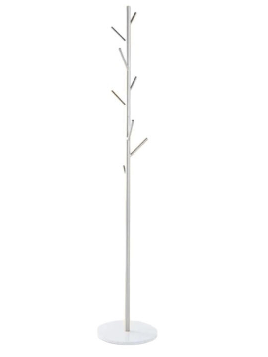 Viosarp Metallic Coat Rack White 38x38x176cm