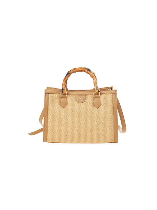 Verde Damen Tasche Hand Beige