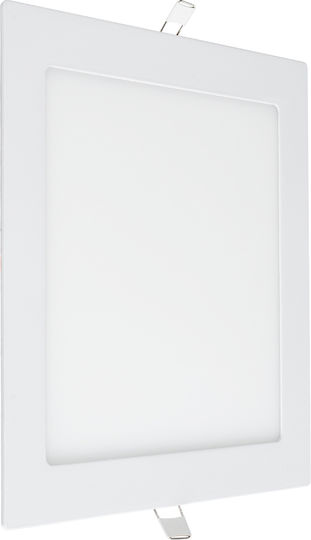 GloboStar Rotund Încastrat Panou LED Putere 20W cu Alb Rece Lumini 22.5x22.5cm.