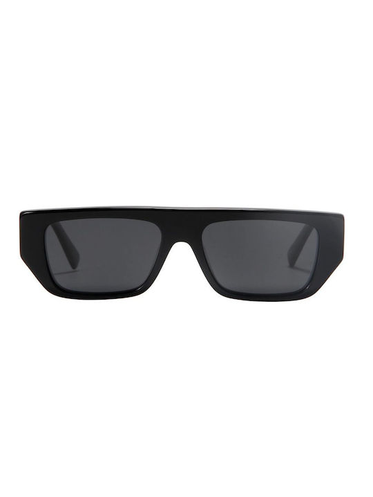 Hanok Sunglasses with Black Plastic Frame and Black Polarized Lens HNK22SA035-1