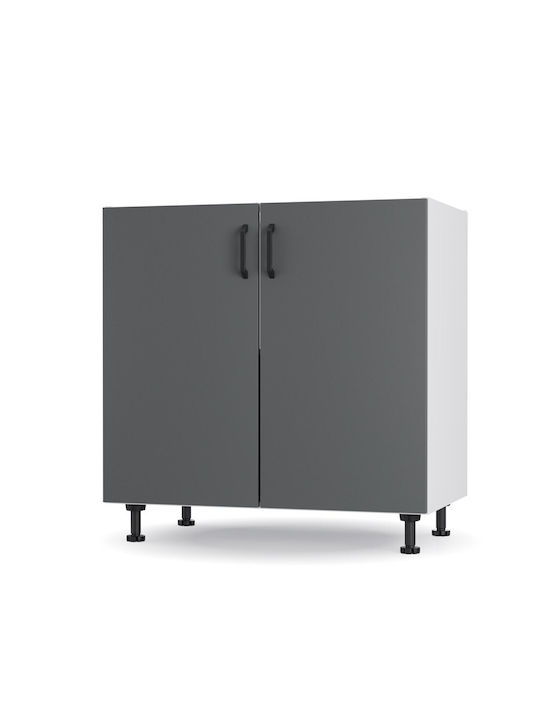 Modest Floor Cabinet Charcoal 80x48x82pcs