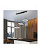 Powertech Pendant Light Black Rail 70x120cm