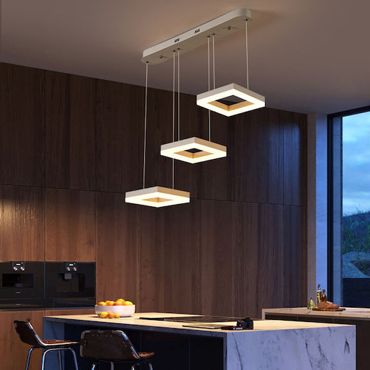 Powertech LED Κρεμαστό Φωτιστικό Λευκό 70x120εκ.