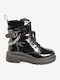 Women's Ankle Boots made of Patent Leather Black