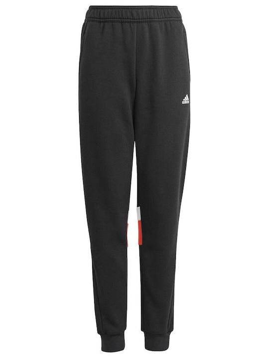 Adidas Παιδικό Παντελόνι Φόρμας Μαύρο J 3-stripes Tiberio