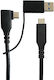 Microconnect USB 2.0 Cable USB-C male - USB-A / USB-C 100W PD Μαύρο 1m USB3.1CC1MDE