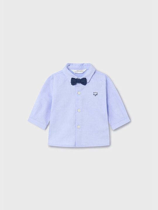 Mayoral Kids Polka Dot Shirt Light Blue