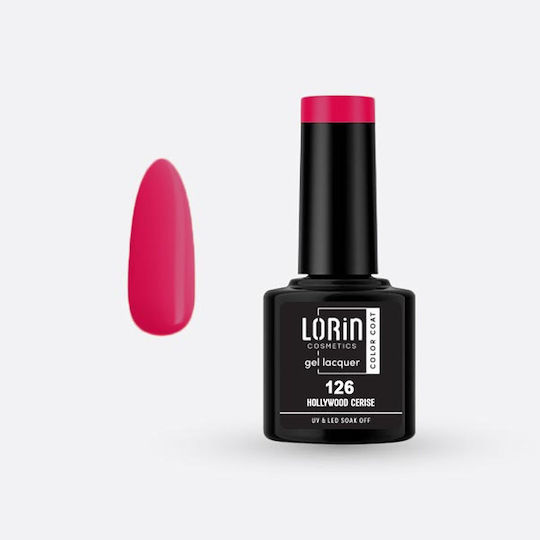 Lorin Halb-permanenter Nagellack Hollywood Cerise 126 8ml 1Stück