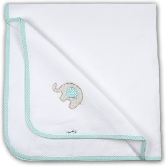 Ninetta Bebe Pique Swaddle Wrap Turquoise 90x90cm.
