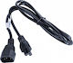 Akyga IEC C5 - IEC C13 Cable 1.5m Μαύρο AK-NB-09A