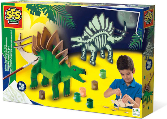 Ses Creative Jucărie de Construcție din Lemn Dinosaur