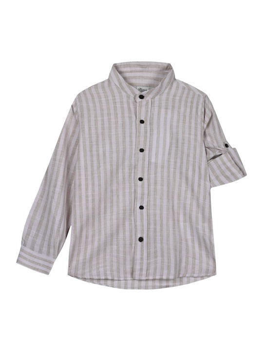 Energiers Kids Striped Shirt Beige