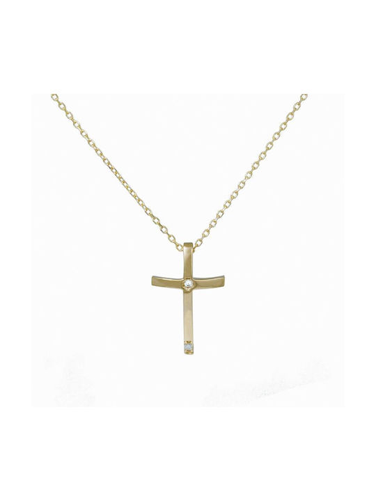 Damen Gold Kreuz 14K