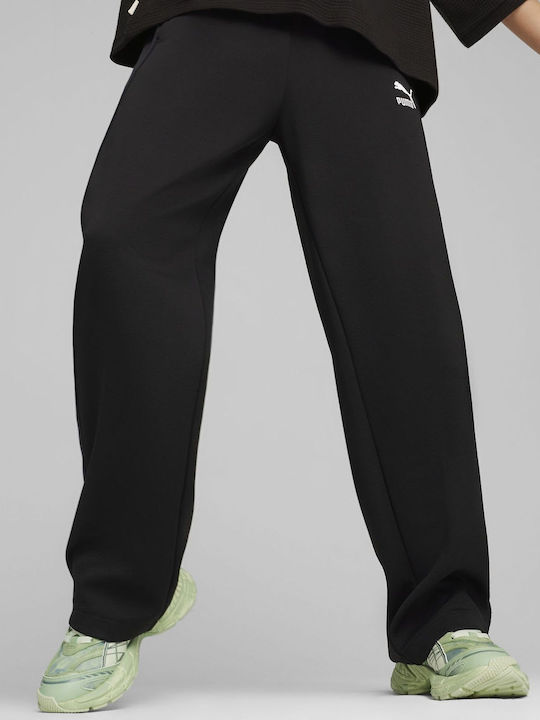 PUMA T7 Висока талия Долнище на анцуг Black