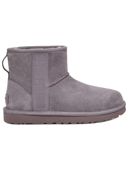 Ugg Australia Suede Γυναικεία Μποτάκια Γκρι