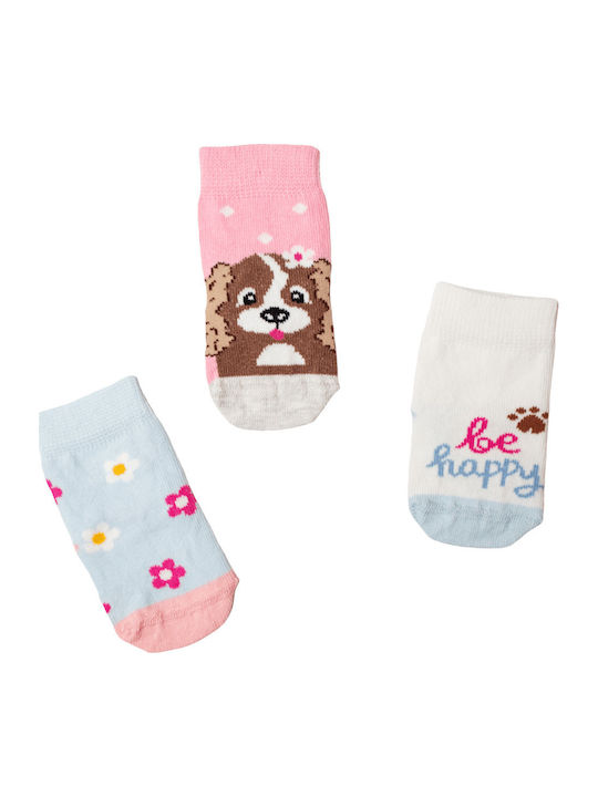 Vtex Socks Παιδικές Κάλτσες Be Happy Πολύχρωμες 3 Ζευγάρια
