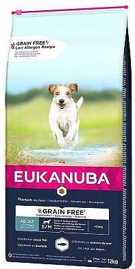 Eukanuba Breed 12kg Dry Food Grain-Free for Adult Small & Medium Breed Dogs with Salmon