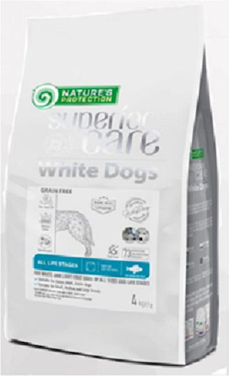 Nature's Protection White Dogs 4кг Суха Храна за Кучета без Зърнени храни с Риба
