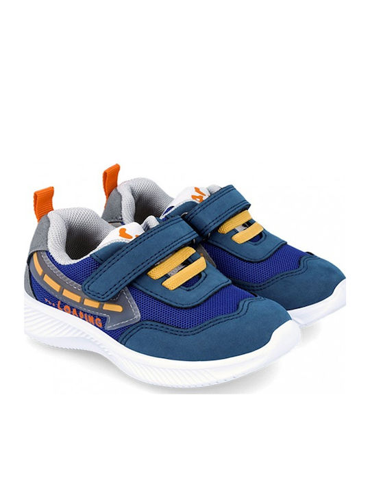 Παιδικά Sneakers με Σκρατς & Φωτάκια Μπλε