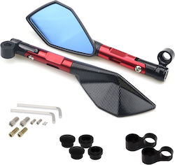 Motorcycle Mirrors 2pcs Red
