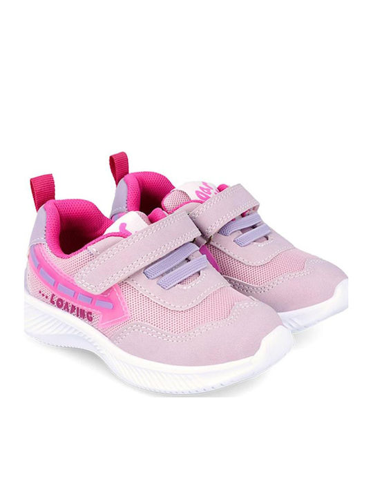 Παιδικά Sneakers με Σκρατς & Φωτάκια Ροζ